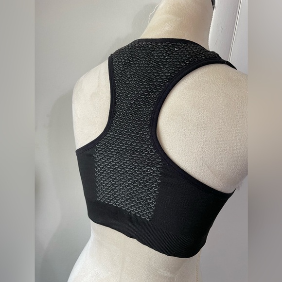 BEBE ACTIVE SPORT BRA, ACTIVE TOP, WOMENS, black, logo, sports back SIZE M - Picture 16 of 17